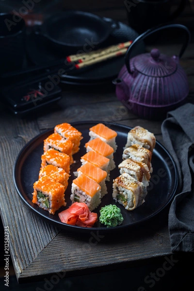 Fototapeta Various kinds of sushi