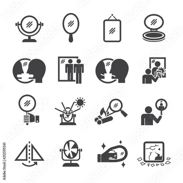 Fototapeta Mirror icon set