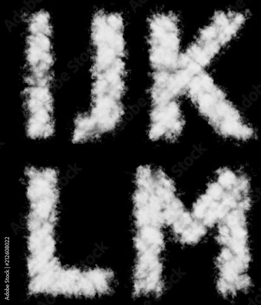 Obraz Białe litery i-M Cloud kształty