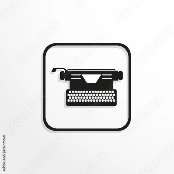 Obraz An old typewriter. Vector icon.