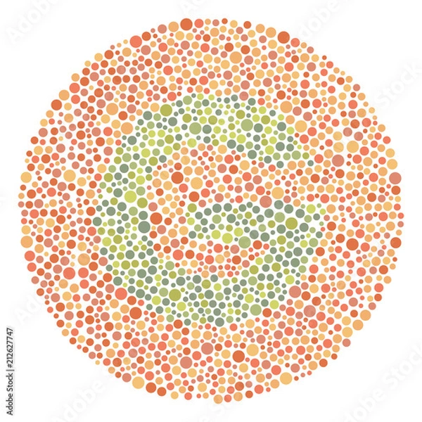 Obraz Red Green Color Blind Test Upper Letter G