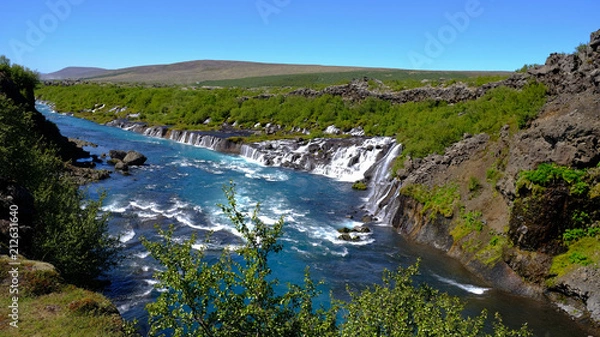 Obraz Hraunfossar waterfall - Iceland