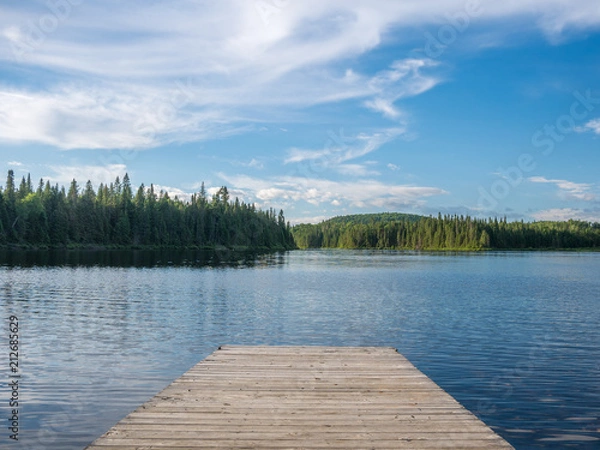 Fototapeta Beautiful nature landscape in a hot summer day