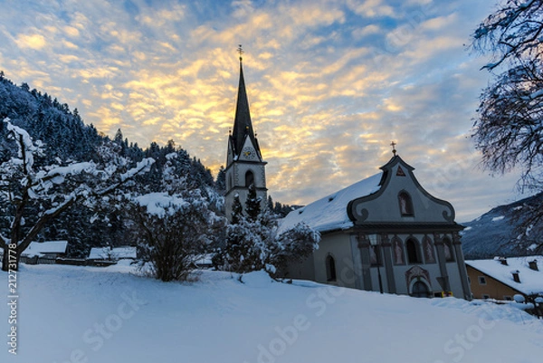 Fototapeta View in The Alps mountains 
