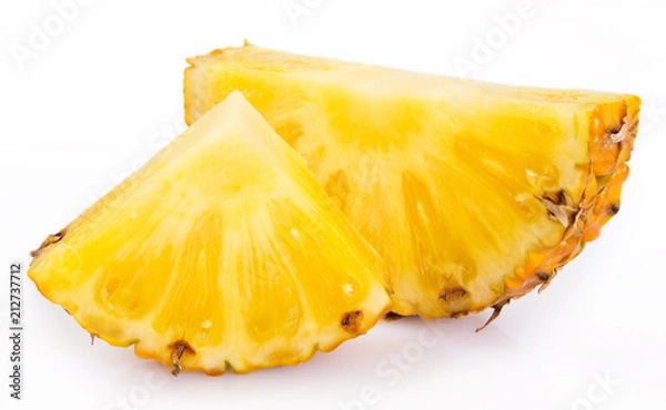 Fototapeta Fresh pineapple on white background
