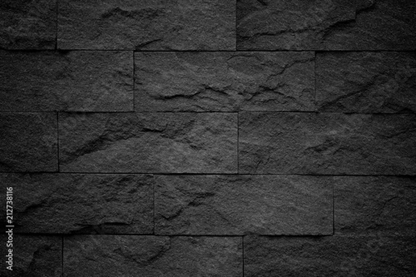 Obraz Dark grey black slate background or natural stone texture.