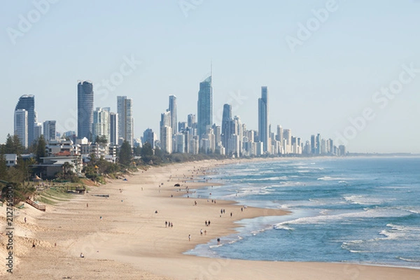 Obraz Panoramic view of Surfers Paradise beachfront, Gold Coast, Australia