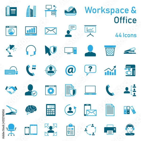 Obraz Office & Workspace - Iconset