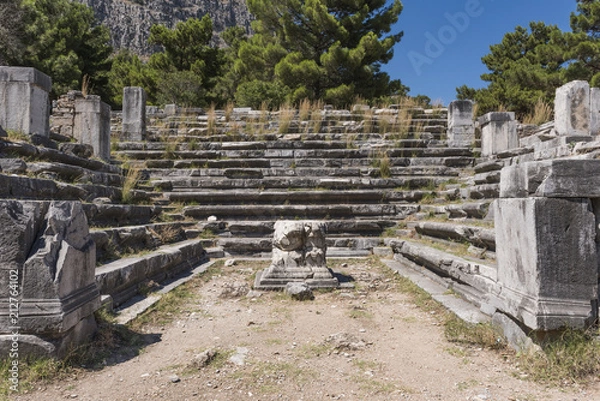 Fototapeta Bouleuterion Building in Priene Ancient City İn Turkey