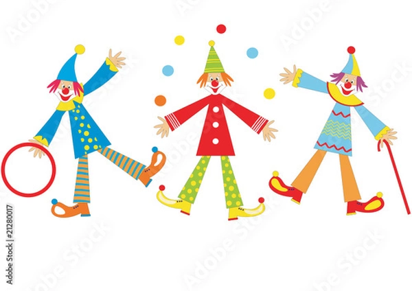 Obraz Cheerful clowns