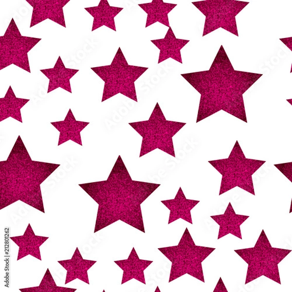 Obraz Chaotic texture containing random shapes. Stars seamless pattern.