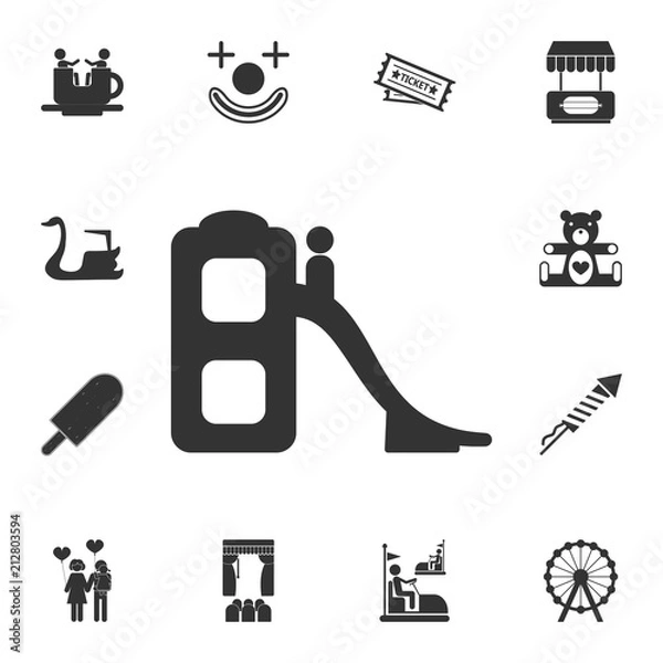 Fototapeta slides for children icon. Detailed set of attractions. Premium graphic design. One of the collection icons for websites, web design, mobile app