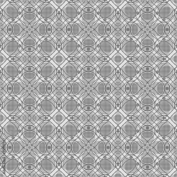 Fototapeta  Modern stylish texture. Repeating geometric background with made of circles and wavy lines.