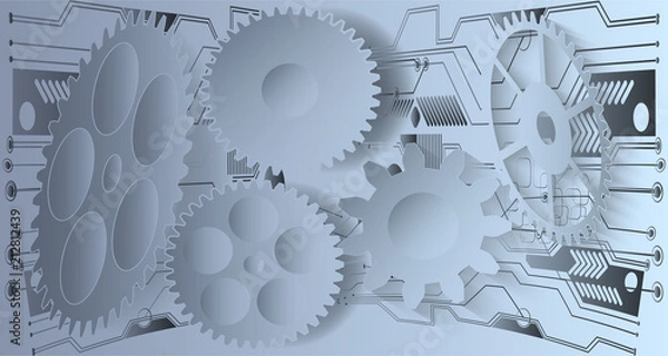 Fototapeta  technology background with gears