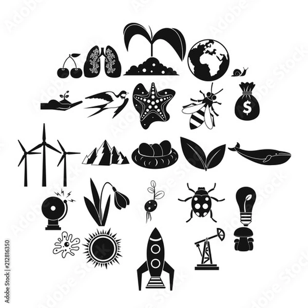 Fototapeta Conservationist icons set. Simple set of 25 conservationist vector icons for web isolated on white background