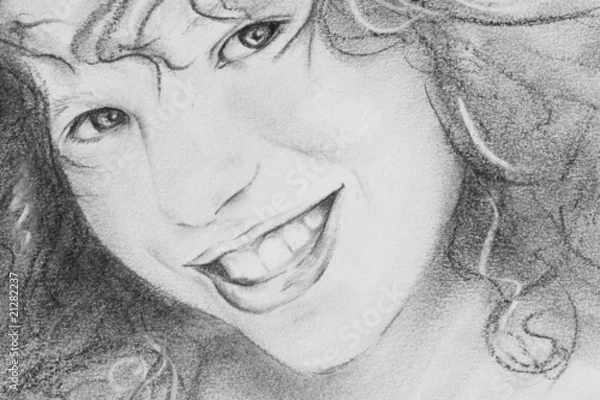 Fototapeta portrait crayon