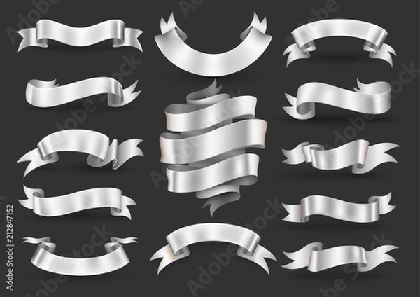 Obraz Biała wstążka transparent