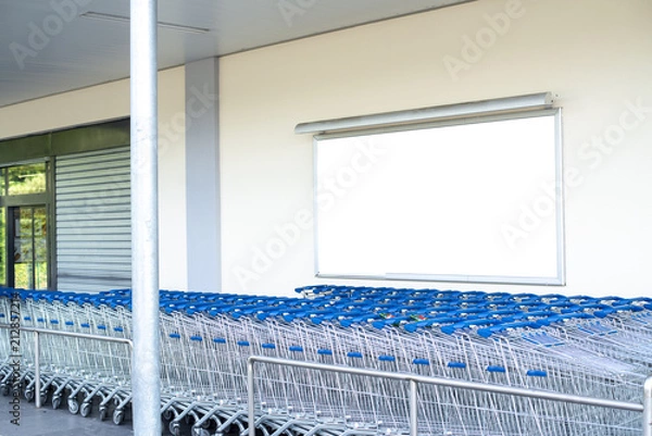 Fototapeta Large shopping sign billboard mockup