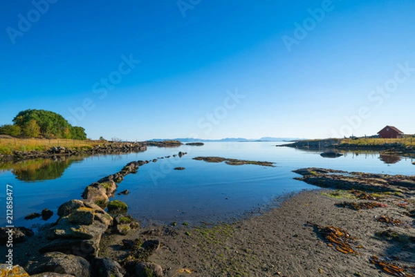 Obraz Look over the water early morning in Norway