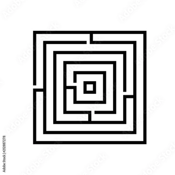 Obraz Maze logo, illustration, vector