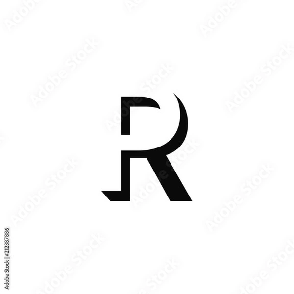 Obraz PR logo, monogram, vector