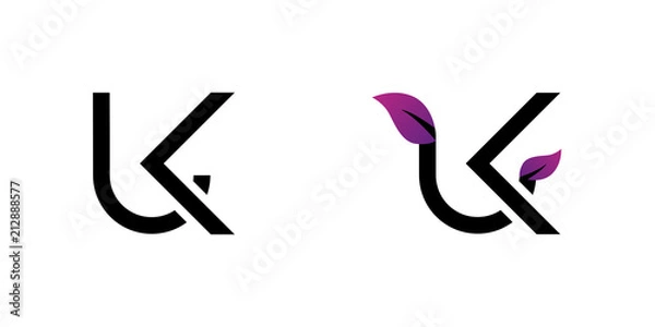 Obraz UK logo, monogram, vector