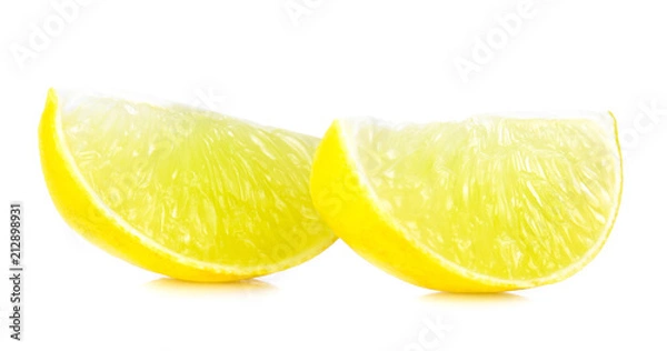 Fototapeta lemon slice on white background