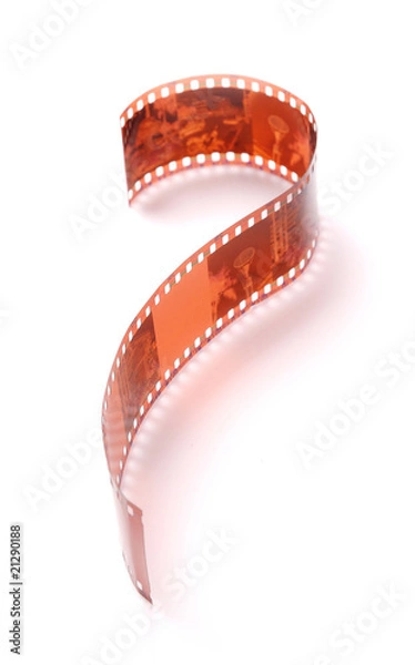 Obraz negative film macro or close up in question mark shape