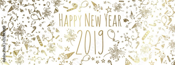 Obraz szczęśliwego nowego roku 2019