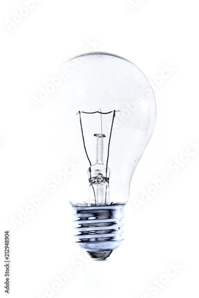 Fototapeta Isolated Light Bulb - On White