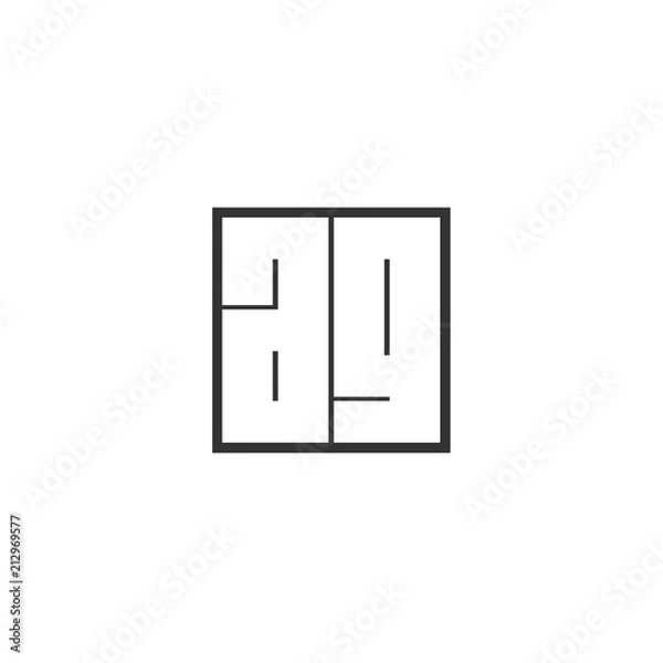 Fototapeta Initial Letter AG Logo Template Design