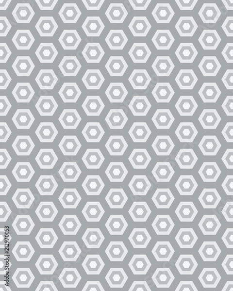 Fototapeta Honeycomb seamless pattern, polygonal mosaic abstract geometry background. Used for creative design templates