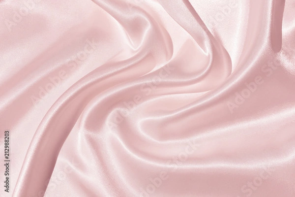 Fototapeta The texture of the satin fabric of pink color for the background 