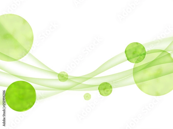 Obraz エコロジー　曲線模様　抽象　エコ　フレーム　抽象模様