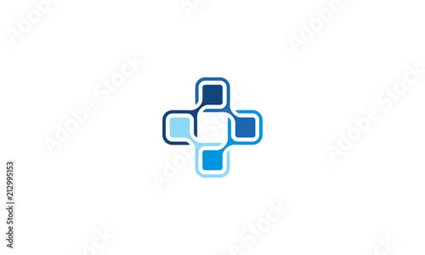 Obraz plus cross-connect technologia komunikacji logo ikona wektor