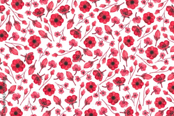 Obraz Floral Pattern In Watercolor