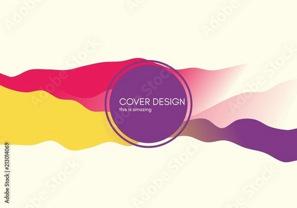 Fototapeta Abstract landscape background with dynamic gradients. Futuristic technology style. Vector illustration.