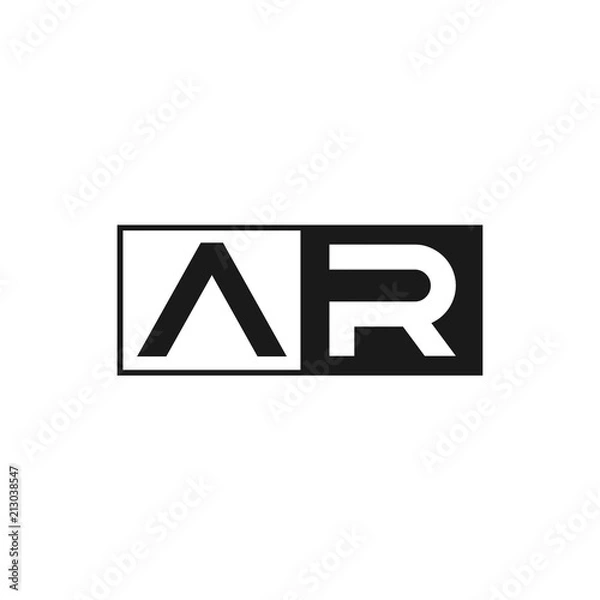 Obraz Initial Letter AR Logo Template Design