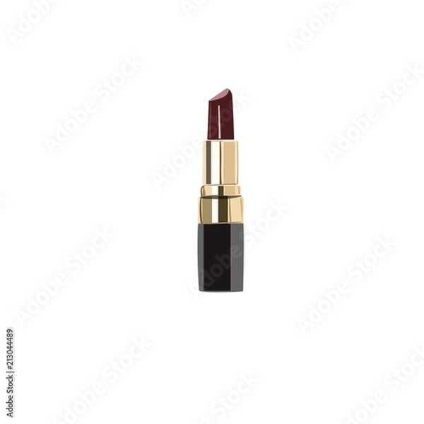 Fototapeta lipstick in gold case on white background.jpeg