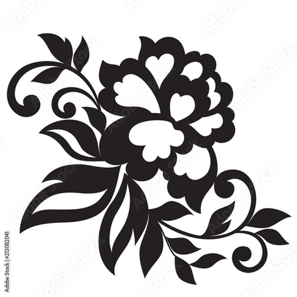Fototapeta Vector flower ornament