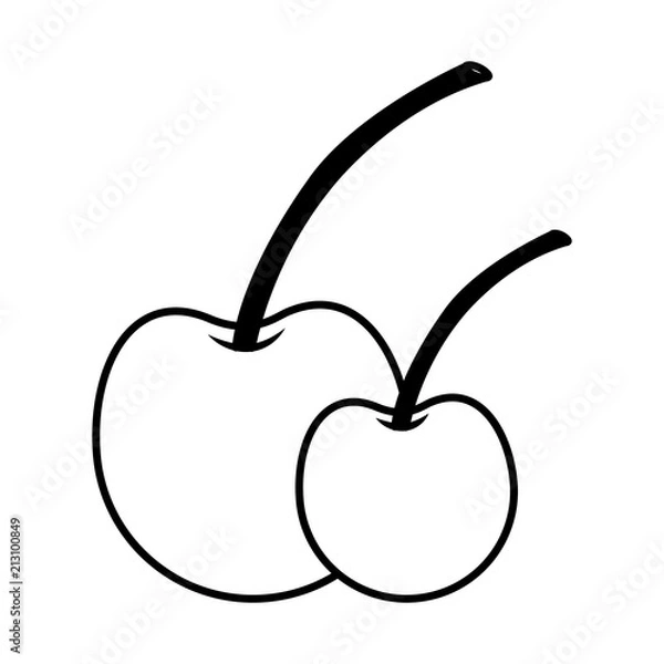 Fototapeta cherry fruit isolated icon