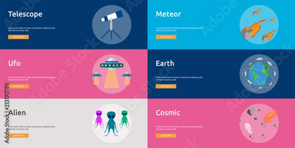 Obraz Science and Universe Banner Design