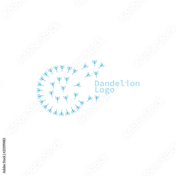 Fototapeta dandelion logo. dandelion icon vector illustration eps 10.