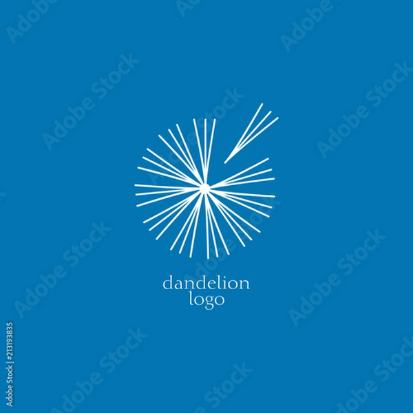 Fototapeta dandelion icon. dandelion logo vector illustration eps 10.