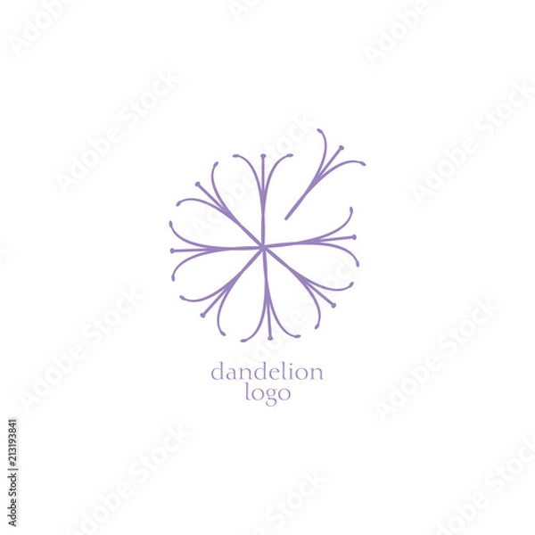 Fototapeta dandelion icon. dandelion logo vector illustration eps 10.