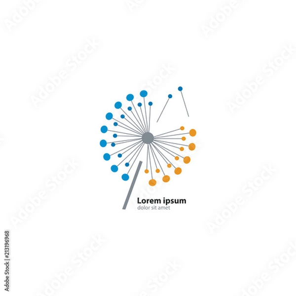 Obraz dandelion icon. dandelion logo vector illustration eps 10.