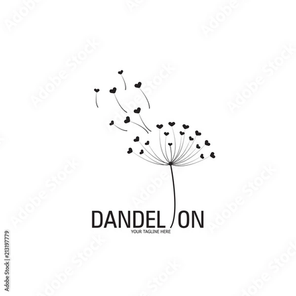 Fototapeta dandelion icon. dandelion logo vector illustration eps 10.