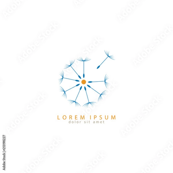 Obraz dandelion icon. dandelion logo vector illustration eps 10.