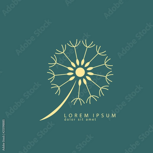 Obraz dandelion icon. dandelion logo vector illustration eps 10.