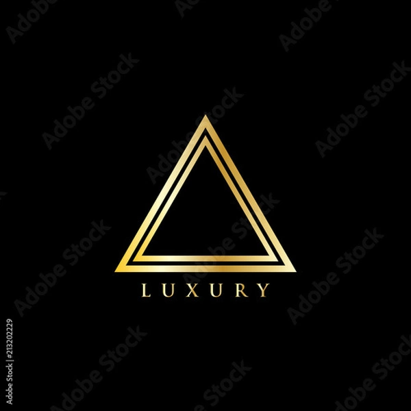 Obraz pyramid logo vector illustration. triangle logo . modern logo. 